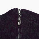 PUNK RAVE Women's Gothic Strappy Ruffled Velvet  Underbust Corset