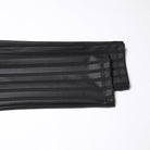 PUNK RAVE Women's Gothic Stripe Faux Leather Leggings