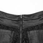 PUNK RAVE Women's Gothic Studded Embossed Lace-up Skirt
