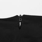 PUNK RAVE Women's Gothic Studded Split Chiffon Skirt with Belt