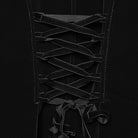 PUNK RAVE Women's Gothic Turn-down Collar Swallow-tailed Velvet Jacket Black