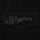 PUNK RAVE Women's Gothic Turn-down Collar Swallow-tailed Velvet Jacket Black
