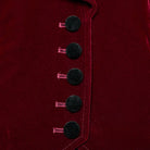 PUNK RAVE Women's Gothic Turn-down Collar Swallow-tailed Velvet Jacket Red