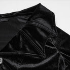 PUNK RAVE Women's Gothic Velvet Bat Wing Collar Flare Sleeve Short Jacket