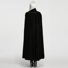 PUNK RAVE Women's Gothic Vintage Embroidered Faux Fur Trim Velvet Cloak