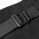 PUNK RAVE Women's Grunge A-line Braces Skirts with Detachable Mental Chains