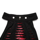 PUNK RAVE Women's Grunge Ripped Halterneck Tank Top