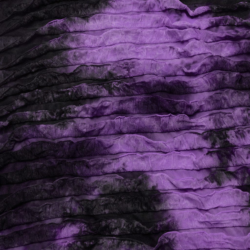 PUNK RAVE Women's Grunge Ruffled Tie-dyed Slip Dress Purple