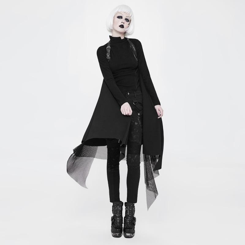 PUNK RAVE Women's Long Layered Punk Shrug