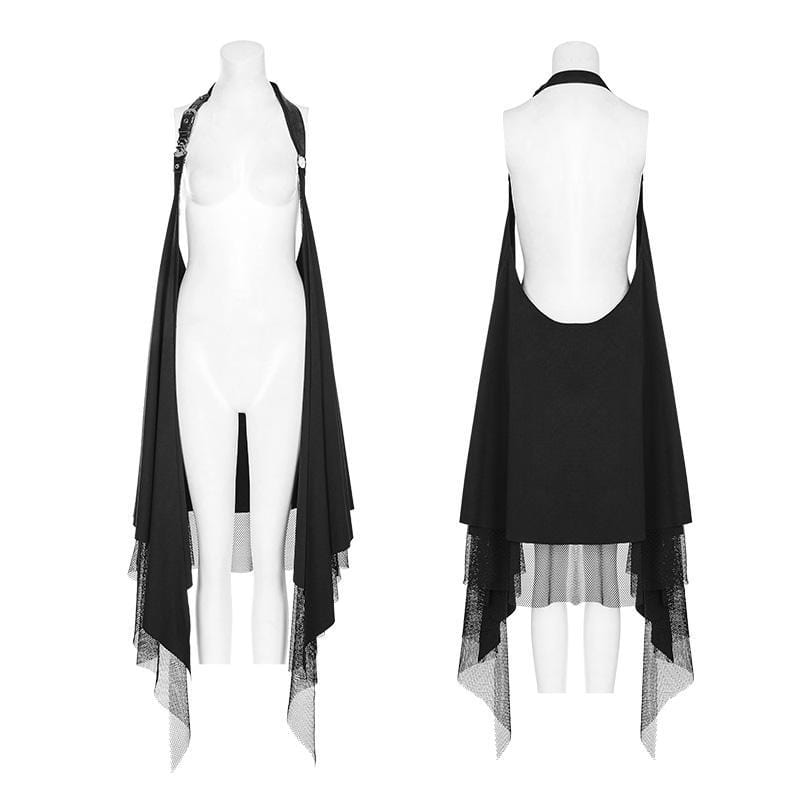 PUNK RAVE Women's Long Layered Punk Shrug