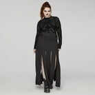 PUNK RAVE Women's Plus Size Gothic Flocking Shirt