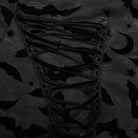 PUNK RAVE Damen-Gothic-Shirt mit unregelmäßigem Fledermaus-Netzstoff in Übergröße