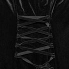 PUNK RAVE Women's Plus Size Gothic Off Shoulder Lace Splice Velvet Dress