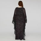 PUNK RAVE Women's Plus Size Gothic Plunging Bat Sleeved Black Red Witch Dress