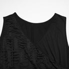 PUNK RAVE Women's Plus Size Gothic Plunging Irregular Ripped Honeymoon Dress