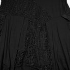 PUNK RAVE Women's Plus Size Gothic Plunging Irregular Ripped Honeymoon Dress