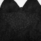PUNK RAVE Women's Plus Size Gothic Plunging Split Lace Evening Slip Dress