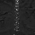 PUNK RAVE Women's Plus Size Gothic Ripped Mesh Splice Coat with Hood