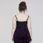 PUNK RAVE Women's Plus Size Punk Contrast Color Leopard Tank Top