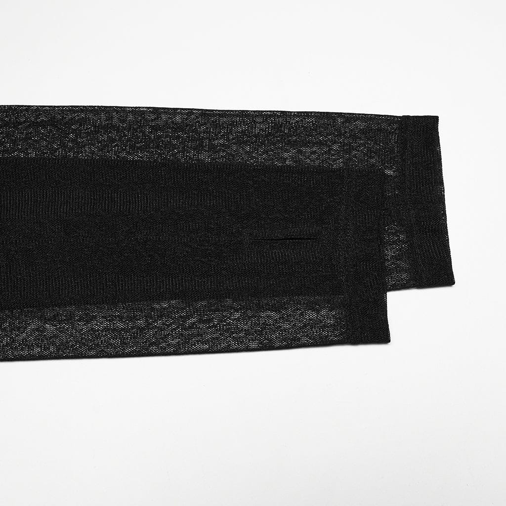 PUNK RAVE Women's Plus Size Punk Irregular Ruched Black Party Dress with Hooded Cape