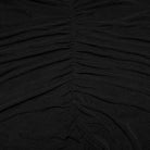 PUNK RAVE Women's Plus Size Punk Irregular Ruched Black Party Dress with Hooded Cape