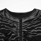 PUNK RAVE Women's Plus Size Punk Ribbed Mesh Splice Tank Top