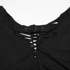 PUNK RAVE Women's Plus Size Punk Ripped Buckle Shirt