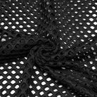 PUNK RAVE Women's Plus Size Punk Sheer Cutout Mesh Top Black