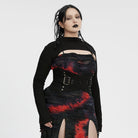 PUNK RAVE Women's Plus Size Punk Solid Color Cape