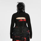 PUNK RAVE Women's Plus Size Punk Solid Color Cape