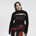 PUNK RAVE Women's Plus Size Punk Solid Color Cape