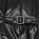 PUNK RAVE Women's Punk Asymmetric Studded Lapel Buckle Strap Vest