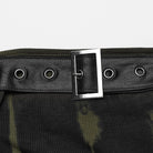 PUNK RAVE Women's Punk  Buckle Eyelet Bustier Black-green