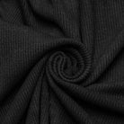 PUNK RAVE Women's Punk Buckle Lace-Up Eyelet Off Shoulder Dress Black