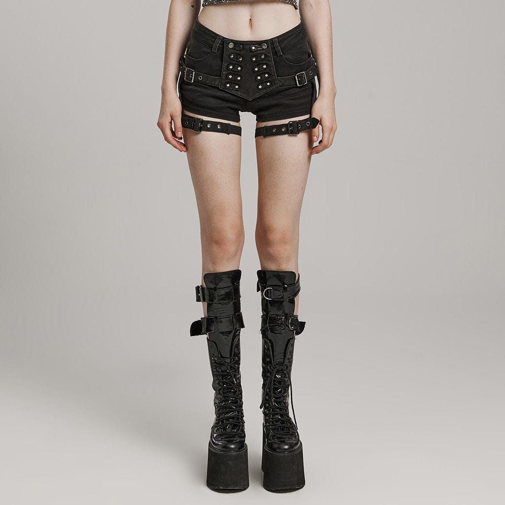 Short gothique pour femme Short Punk Rock Punk Design