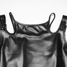 PUNK RAVE Women's Punk Buckle Strap Square Neck Tank Top