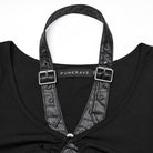 PUNK RAVE Women's Punk Buckle Strap Tank Top