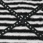 PUNK RAVE Women's Punk Buckle Striped Fluffy Leg Warmers