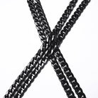 PUNK RAVE Women's Punk Buckle-up Strap  Eyelet Ultra-Short Jacket with Detachable Chain