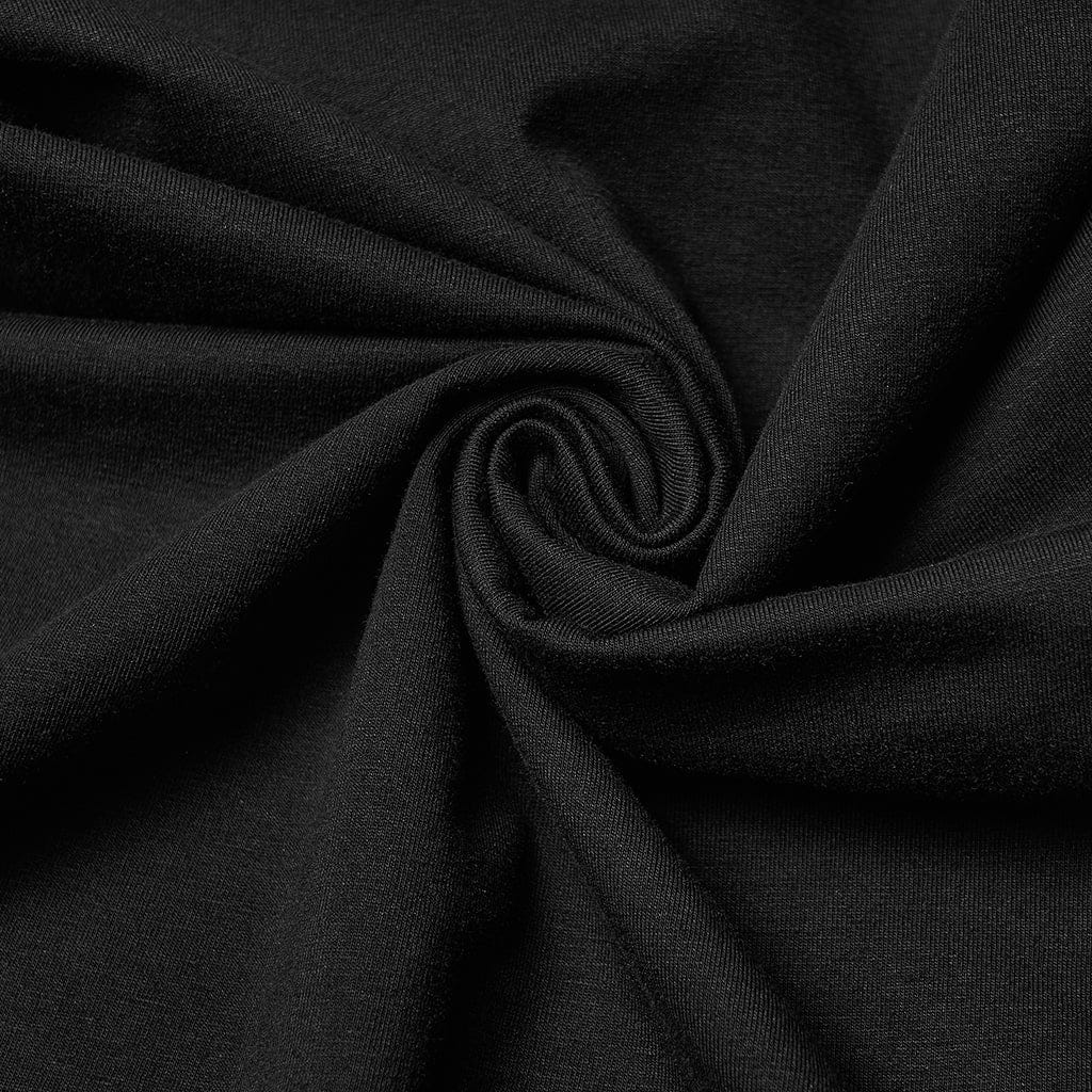 PUNK RAVE Women's Punk Cross Lip Printed Eyelet Straps Short Sleeved Dress