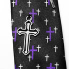 PUNK RAVE Women's Punk Cross Printed Tie