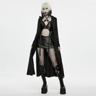 PUNK RAVE Women's Punk Cutout Buckle Strap Halter Lingerie
