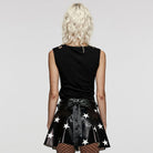 PUNK RAVE Women's Punk Cutout Nailed Tank Top