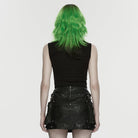 PUNK RAVE Women's Punk Cutout Rivets Tank Top