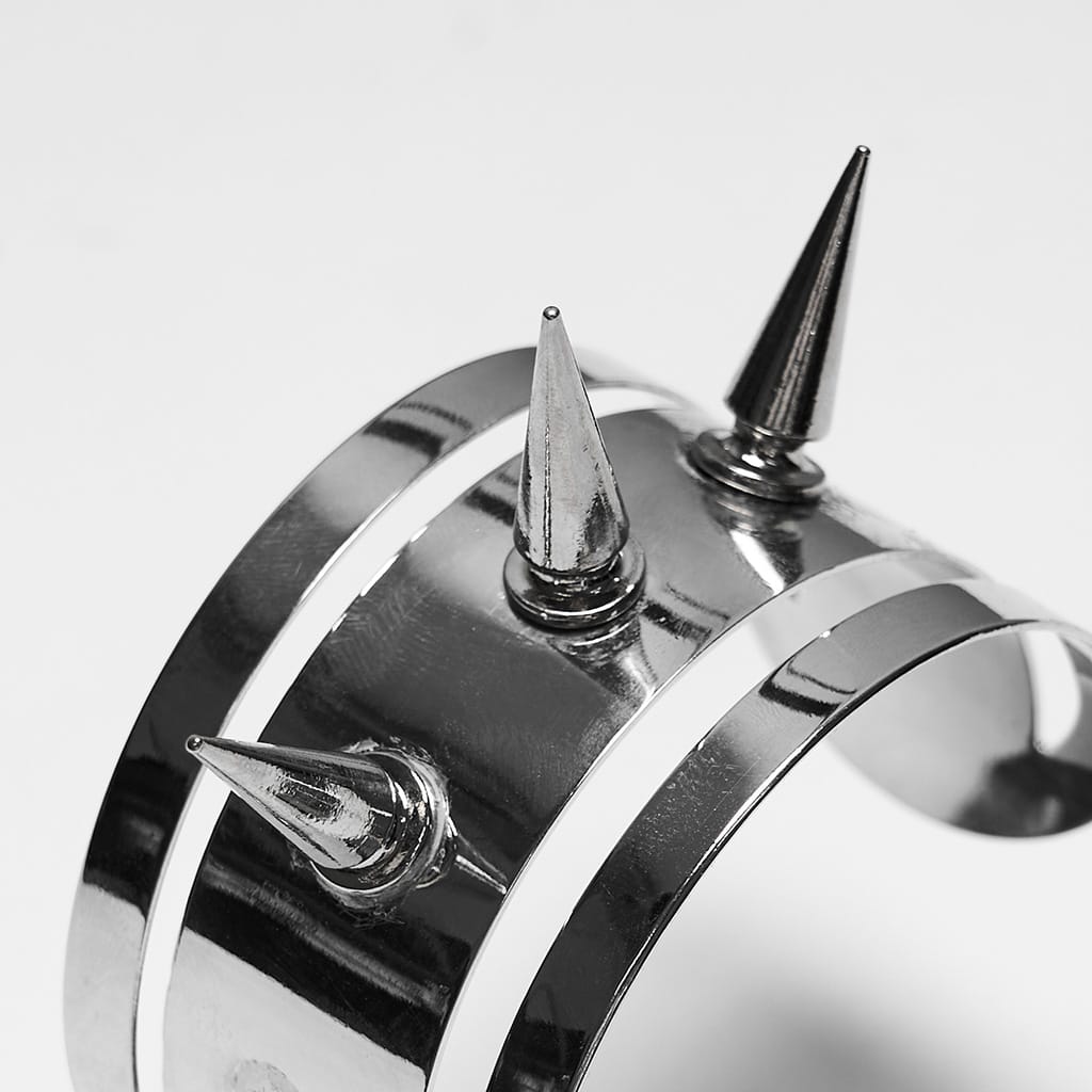 PUNK RAVE Women's Punk Cutout Spiked Arm Cuff