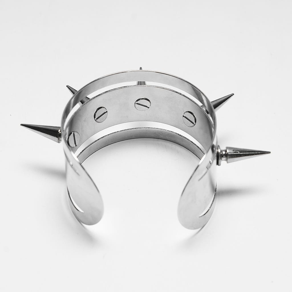 PUNK RAVE Women's Punk Cutout Spiked Arm Cuff