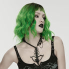 PUNK RAVE Women's Punk Dragon Bone Cross Chained Necklace