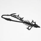 PUNK RAVE Women's Punk Dragon Bone Cross Chained Necklace