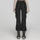 PUNK RAVE Women's Punk Eyelet Pocket Loose Pants