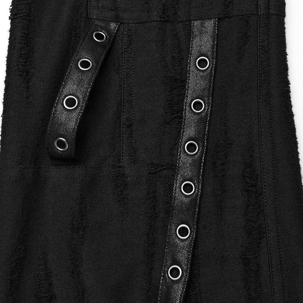 PUNK RAVE Women's Punk Eyelet Pocket Loose Pants